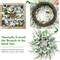 Spring Summer Wreaths for Front Door, 24 Inch Summer Wreath with Blue White Wildflower, Wreath for Farmhouse Outdoor Porch Home Wall